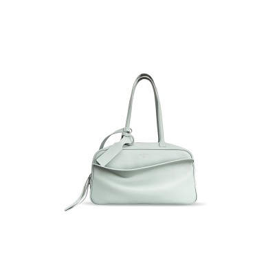 BALENCIAGA WOMEN'S CARRIE BOWLING BAG MEDIUM IN MINERAL GREEN 8264252ABNQ2000 (35.8*18.7*16.5cm)